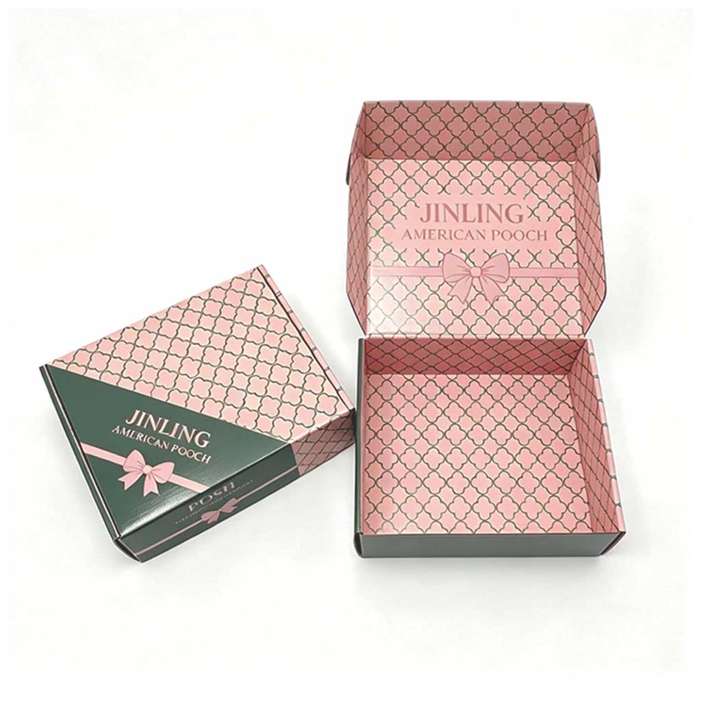 E-flute corrugated mailer boxes – lightweight yet strong, custom CMYK printing