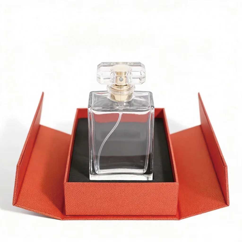 Side profile of rigid double door magnetic box – premium luxury packaging