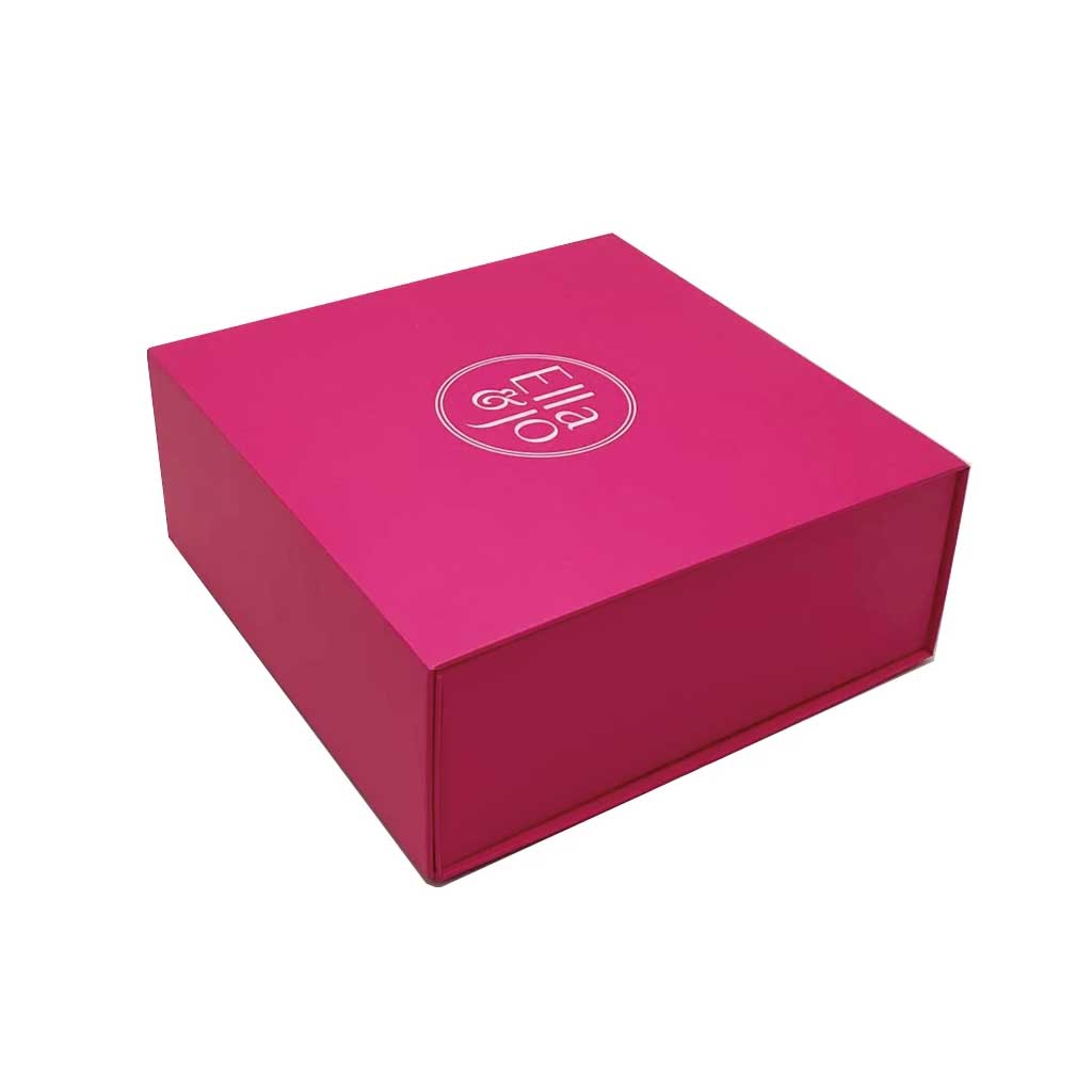 Interior of custom magnetic folding box with matte finish – rigid luxury gift box by Jinglin