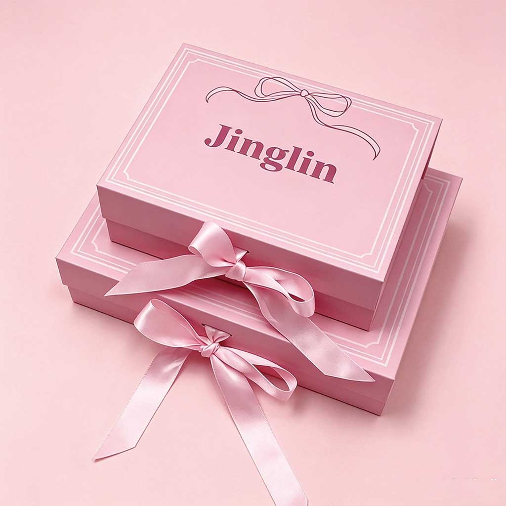 Eco friendly magnetic box with ribbon