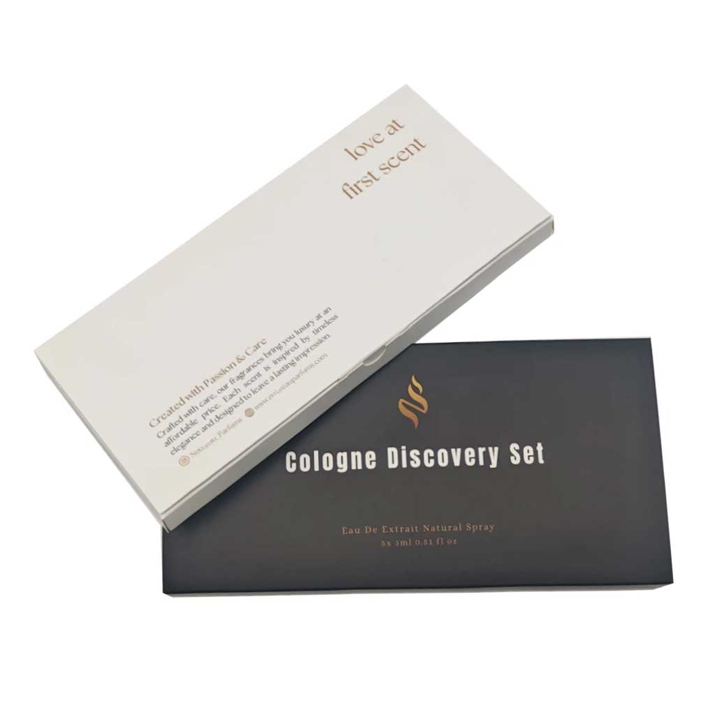Assembled paper card folding box with custom paper insert – perfect for perfume storage