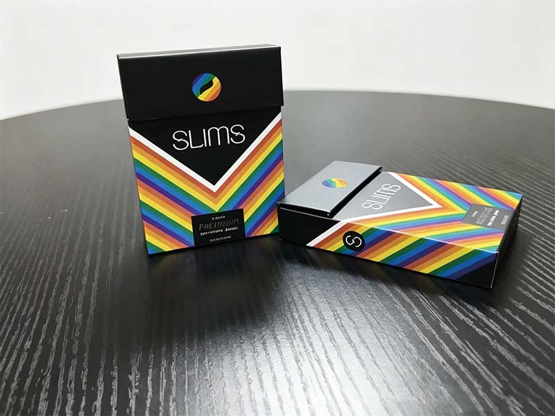 Custom rigid flip-top box for cannabis packaging