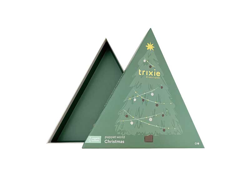 Custom Christmas gift paper triangle boxes