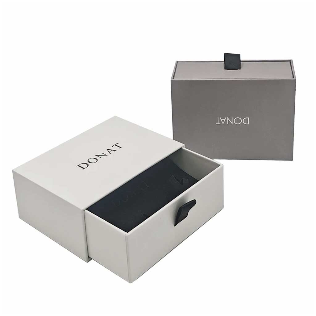 Rigid drawer boxes – outer sleeve with inner tray, CMYK printed luxury gift box manufacturer