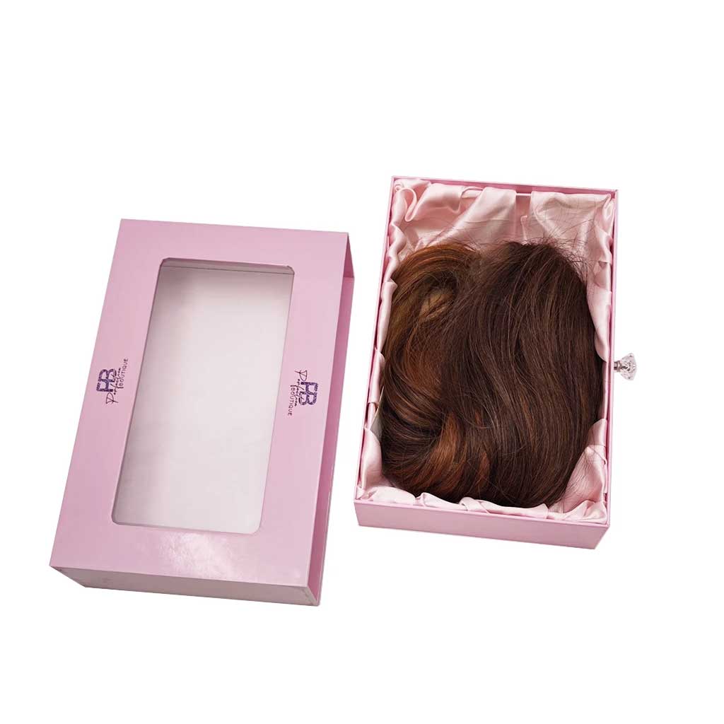 Inside view of custom drawer boxes with silk insert – smooth pull-out design, premium presentation