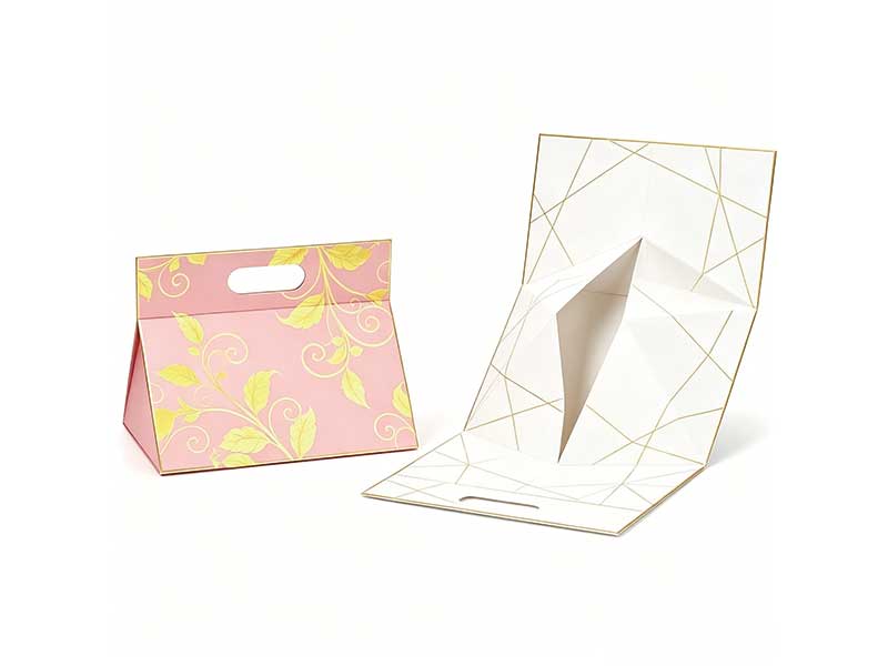 Interior view of magnetic folding bags – matte finish rigid gift bag