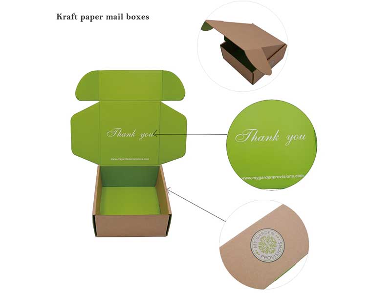 Custom shipping E-Commerce Boxes with inside design detail