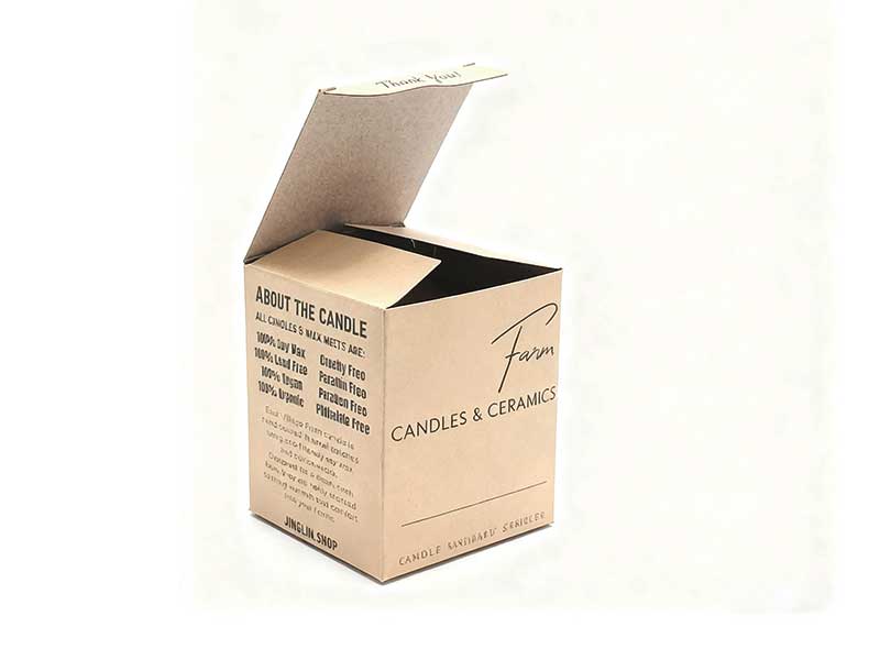 Custom kraft paper folding custom candle boxes for eco-friendly brands