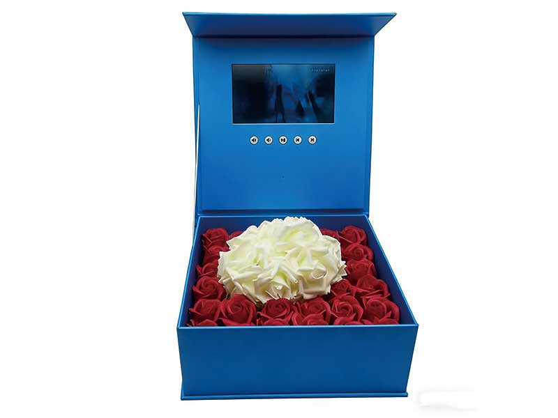 Luxury gift box with built-in LED screen for personalized messages