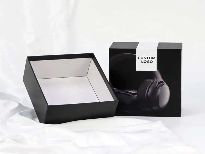 Lid and base electronic packaging boxes for electronic products with matte lamination