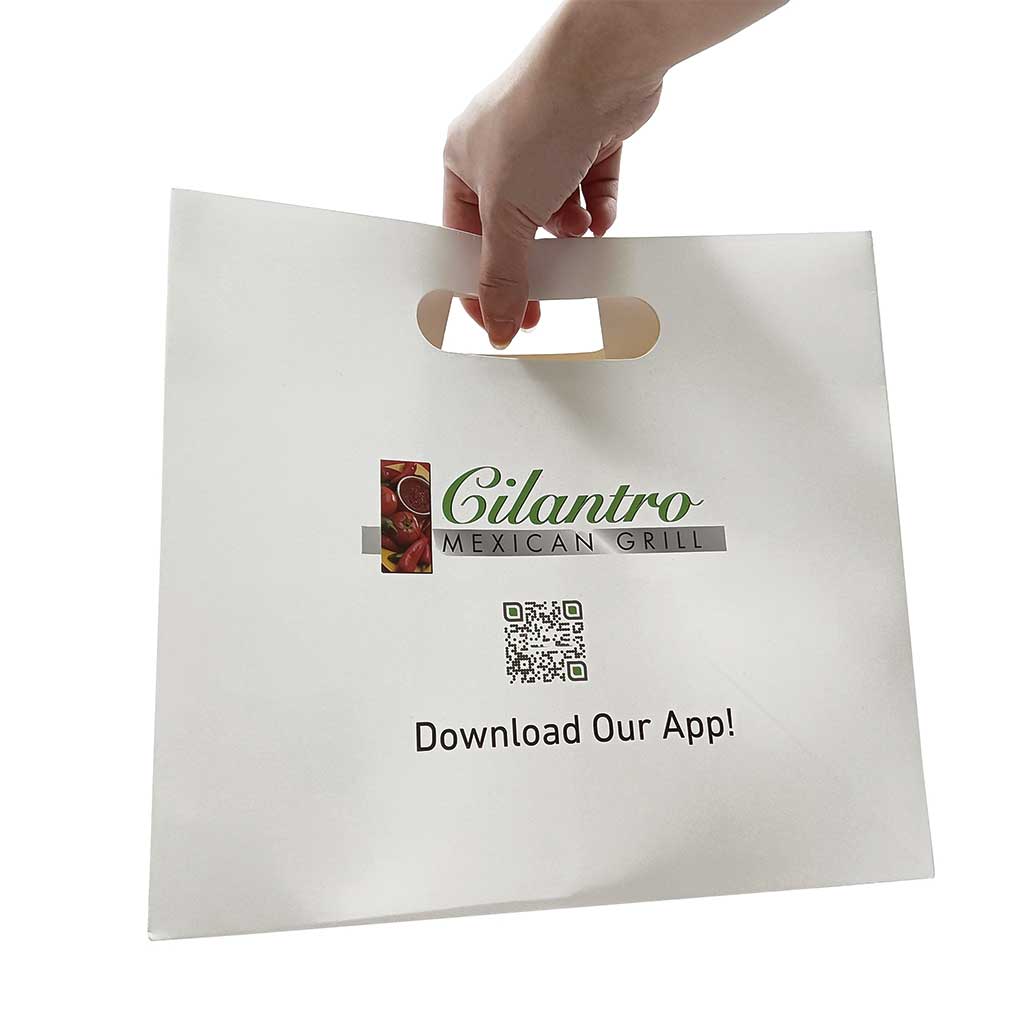 Custom art die cut paper bag with logo – ideal for retail and wholesale