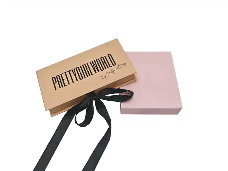 Interior of custom magnetic makeup tools box – rigid greyboard
