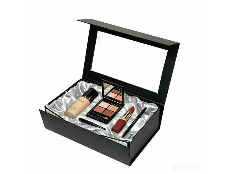 Cosmetic silk insert box – luxury magnetic box with silk