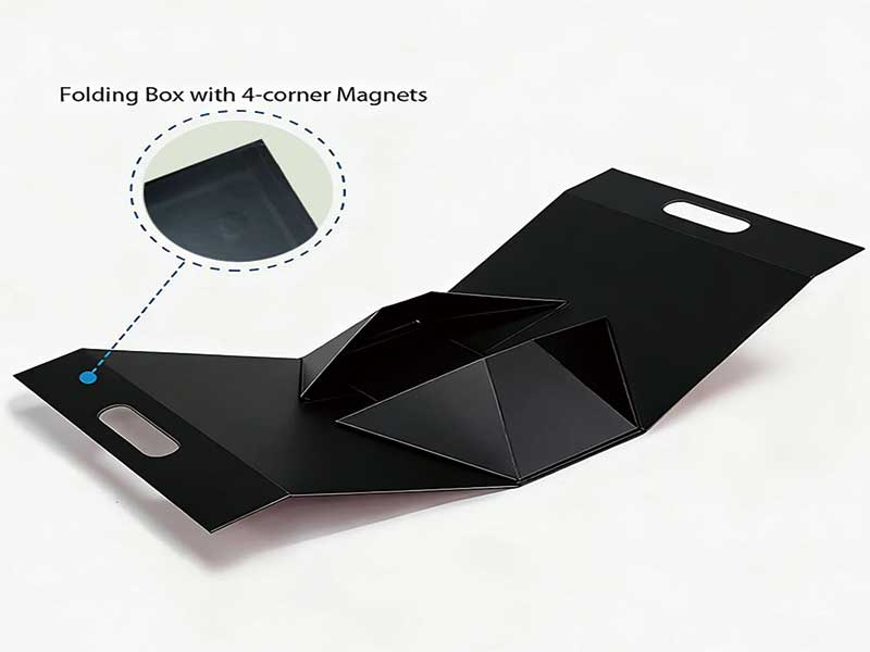 Custom magnetic paper bags with handle for premium gifts and boutique packaging