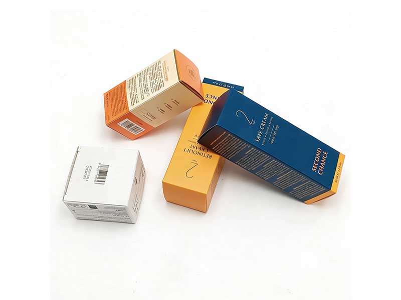 Custom paper card boxes for skincare packaging with product display window