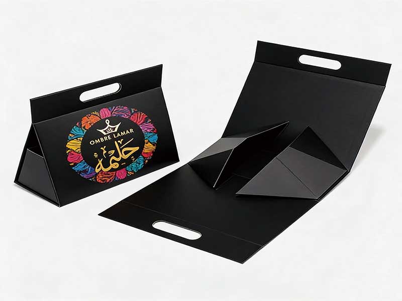 Elegant paper rigid bags with magnetic closure for gift packaging