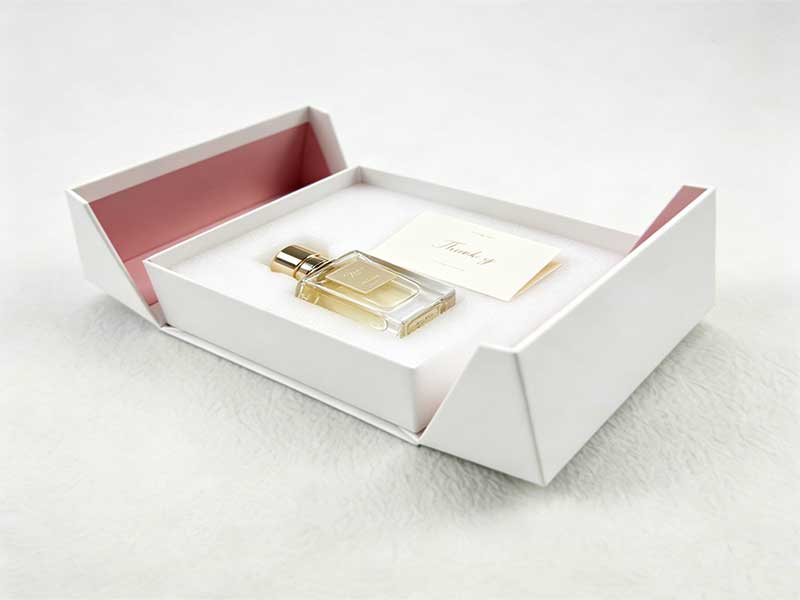 Custom print double-door open magnetic box for perfume with soft-touch finish