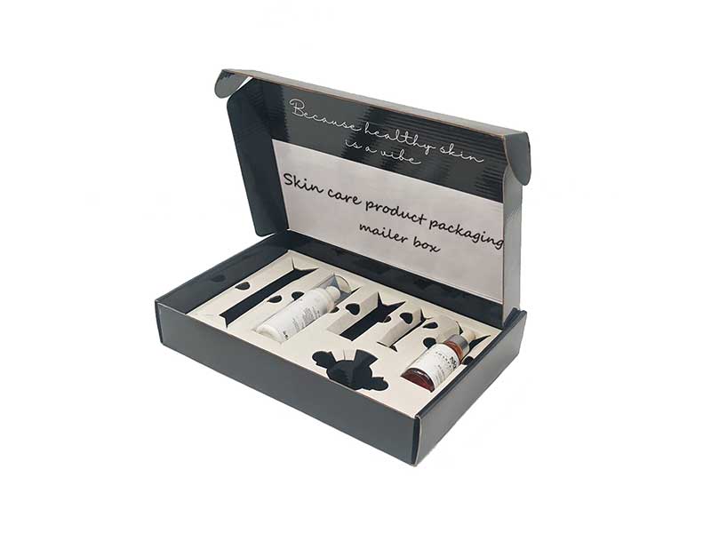 Custom shipping boxes for skincare set with custom foam insert