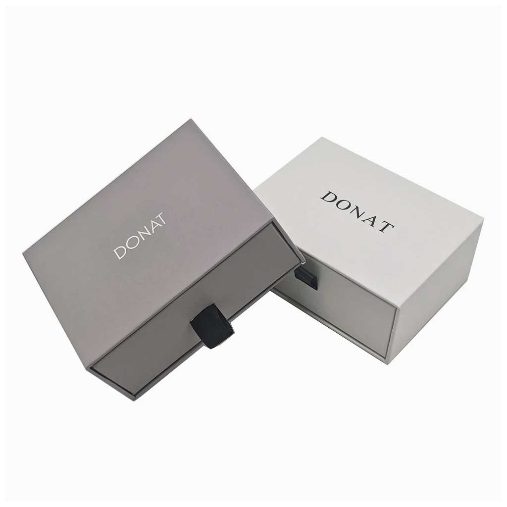 Inside view of custom rigid drawer boxes – smooth pull-out design for premium unboxing experience