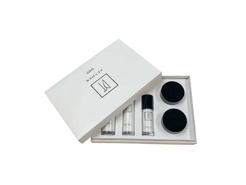 Lid and base box with paper insert for perfume packaging