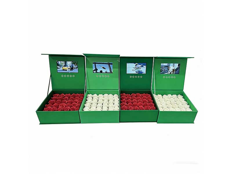 Custom LED screen rigid boxes for flower and gift packaging with luxury finish