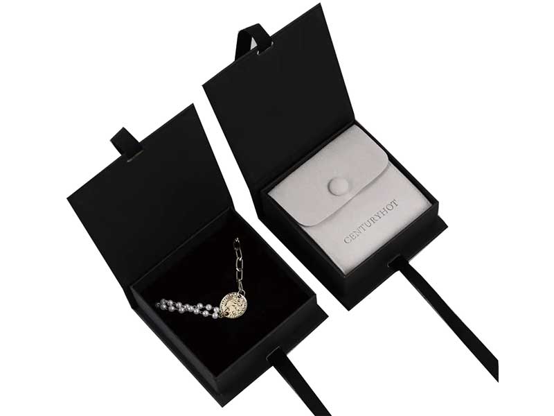 Luxury book-shaped magnetic box for jewelry packaging