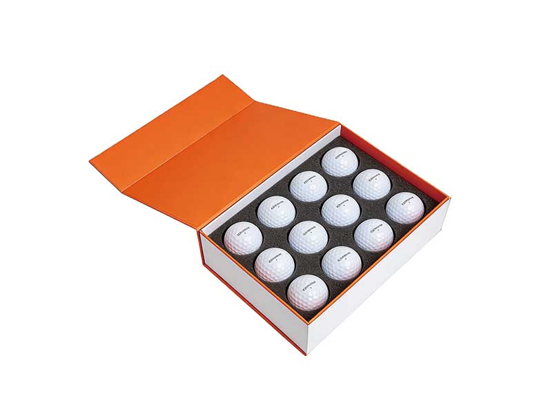 Golf and sporting goods magnetic packaging with EVA insert
