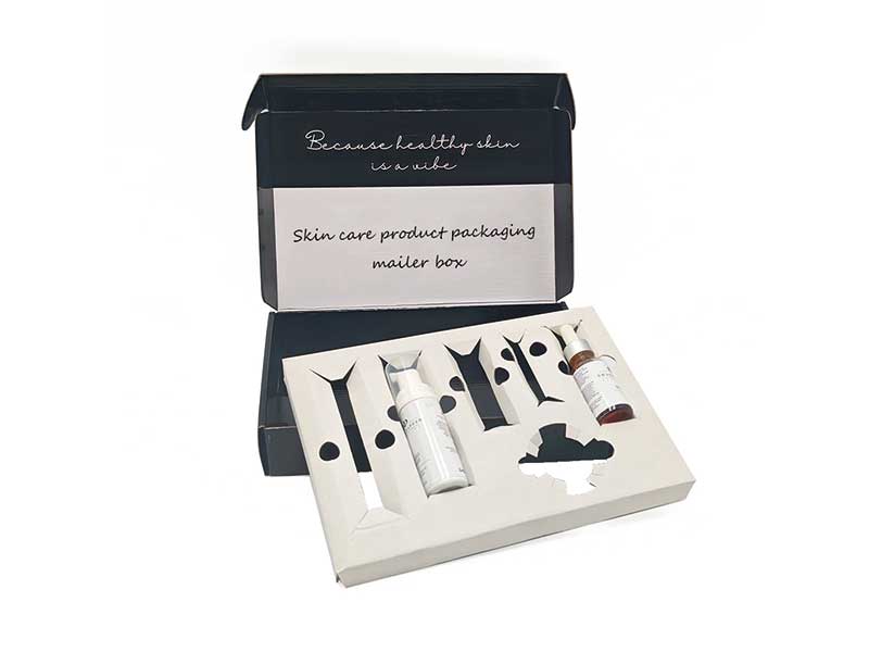 Shipping boxes with paper insert for cosmetic products safe delivery