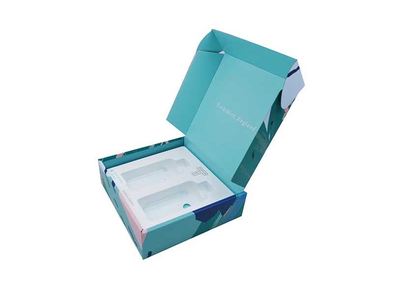 Custom matte lamination shipping boxes with plastic insert