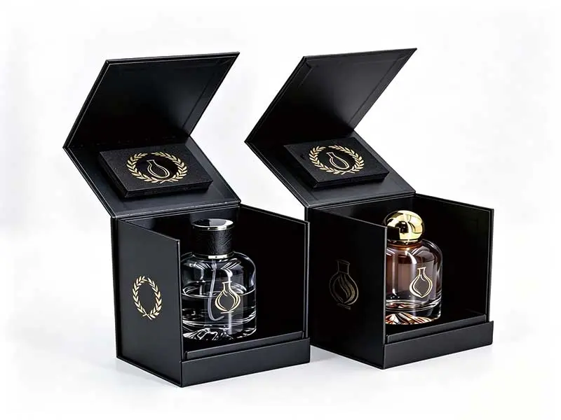 Custom perfume bottle and paper packaging boxes for luxury brand
