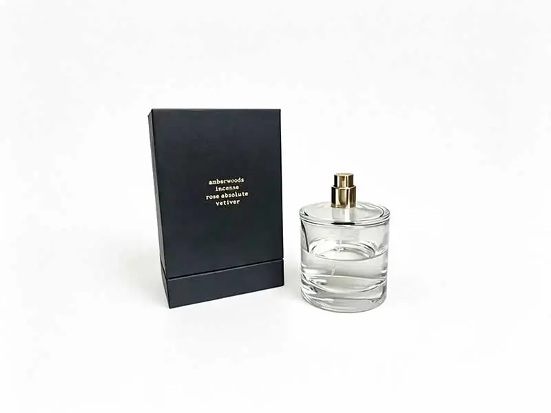 Gold foil lid and base boxes for perfume – luxury rigid two-piece packaging