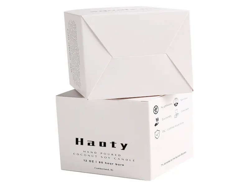 Custom folding paper boxes with paper partition for easy assembly